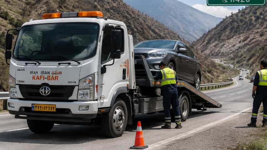 امدادرسانی فوری با کفی‌بر و امداد خودرو قائم در جاده هراز